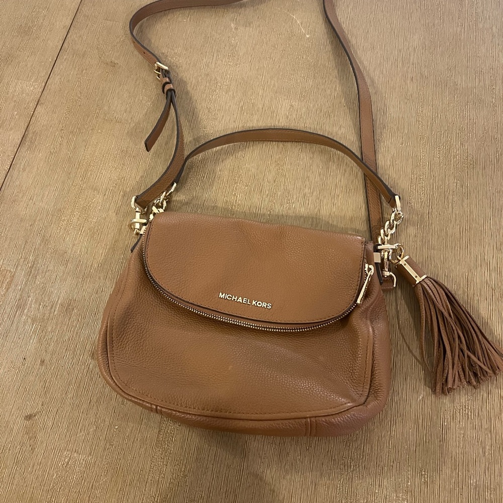 Michael Kors Brown Leather Crossbody Bag